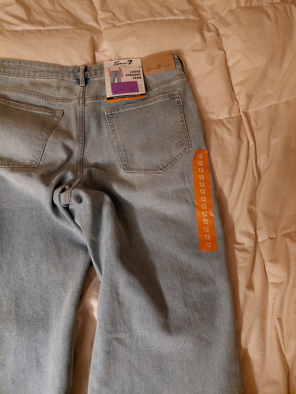 Seven7 Women"s Loose Straight Jeans - Light Blue